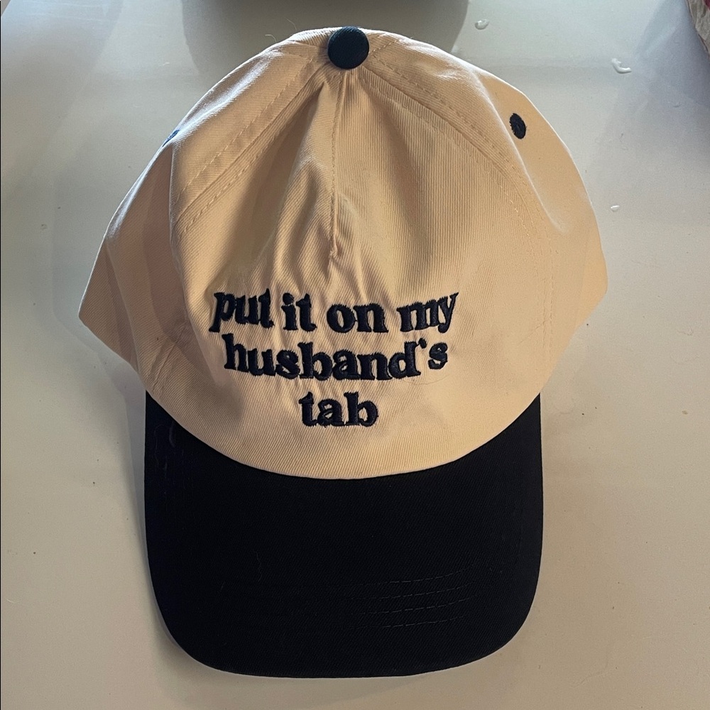 Two-Tone Baseball Cap with Embroidered Text